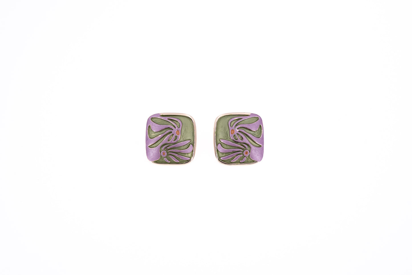 ORECCHINI ZAMA QUADRO FIORI STILIZZATI A RILIEVO QE3630