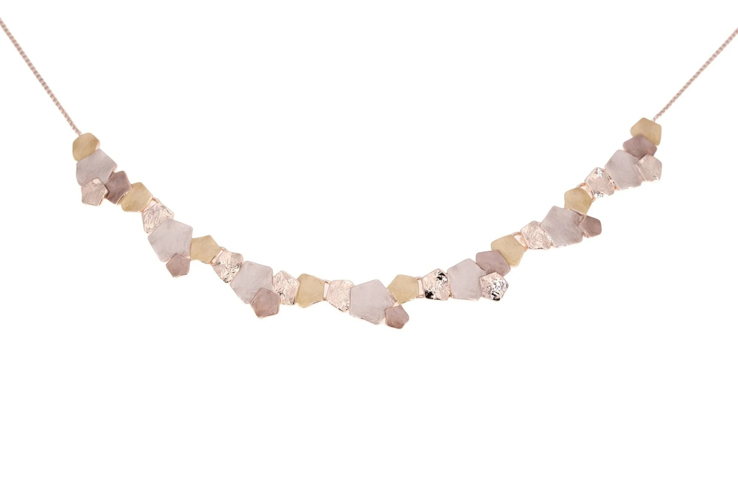 COLLANA CATENA CORTA ZAMA MULTI PENTAGONI QE3641