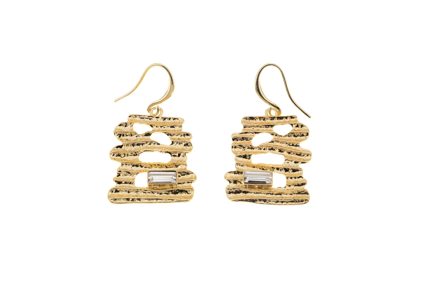 ORECCHINI ZAMA FORMA SCALETTA CON CRISTALLINO XS335