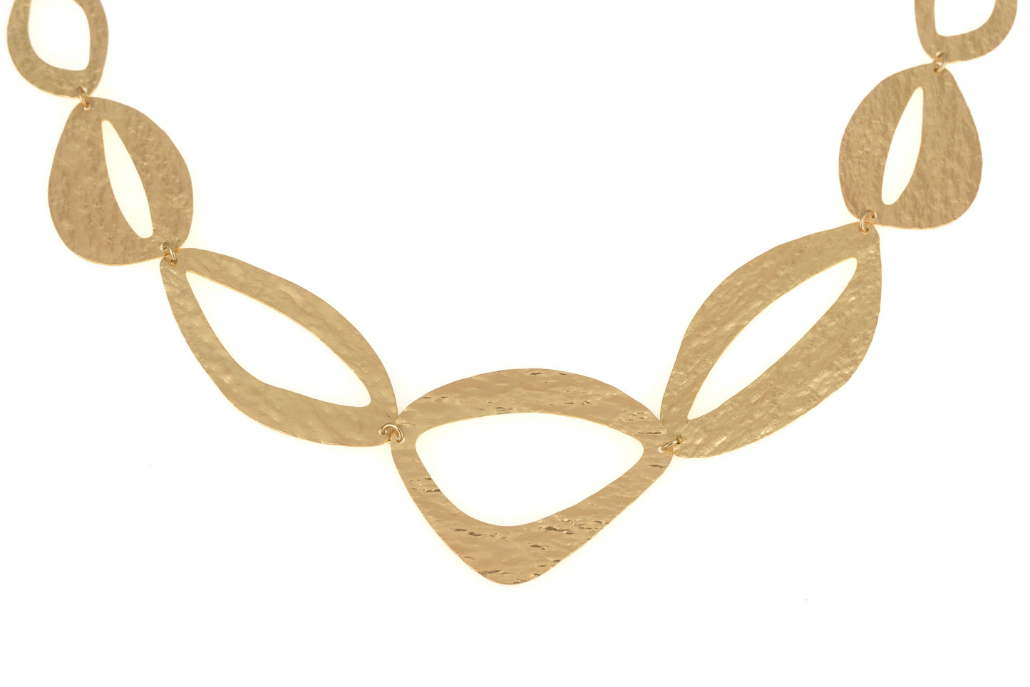 COLLANA CORTA OTTONE OPACO NAVETTE STILIZZATE XS356