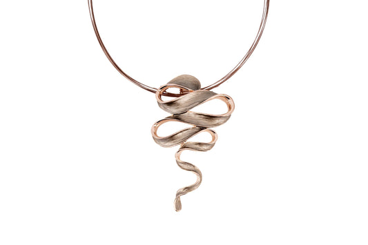 COLLANA FILI ACCIAIO CORTA ZAMA SERPENTINO     QE3709